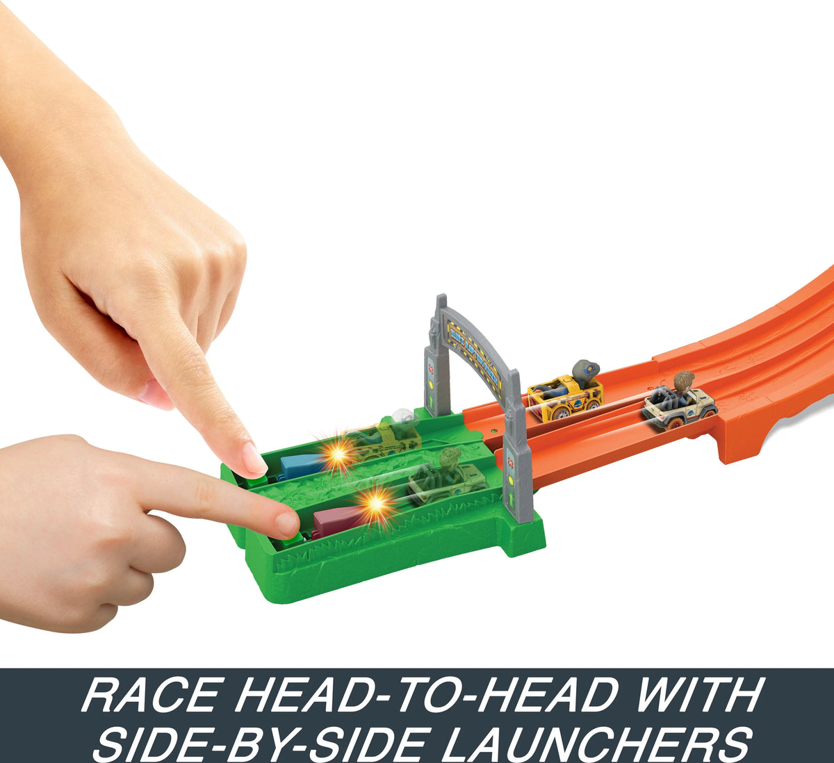 Track Set with 2 Toy Die-Cast Vehicles O219
