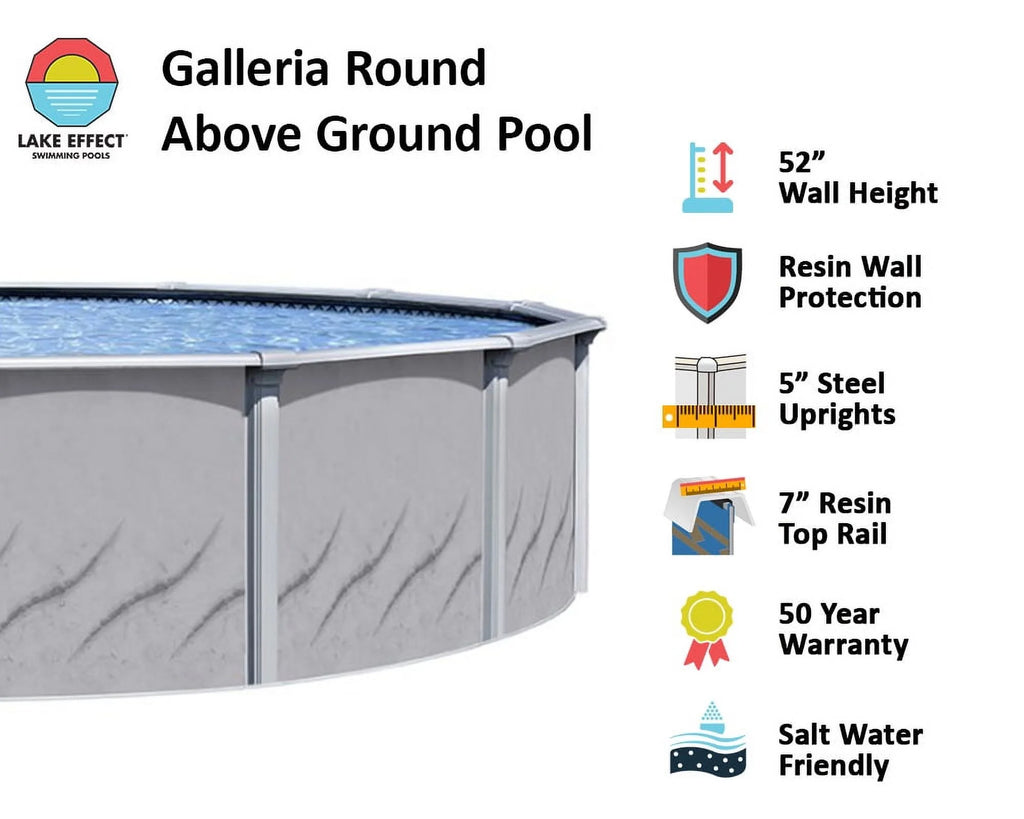 15' Round 52 Wall Above-Ground Swimming Pools C88052